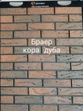Кирпич облицовочный одинарный Кора дуба (Браер) 250х120х65 мм