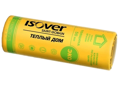                     ИЗОВЕР Теплый Дом Мини 50 пл. 11 кг/м3 (8200х610х50х2; 50 упак/паллета; 0,5 м3/5*10уп)