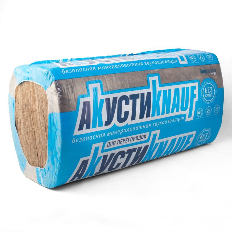                 АкустиКНАУФ AS037 1230*610*50 (12м2, 0,6м3; 36уп/пал) плотность 15кг/м3